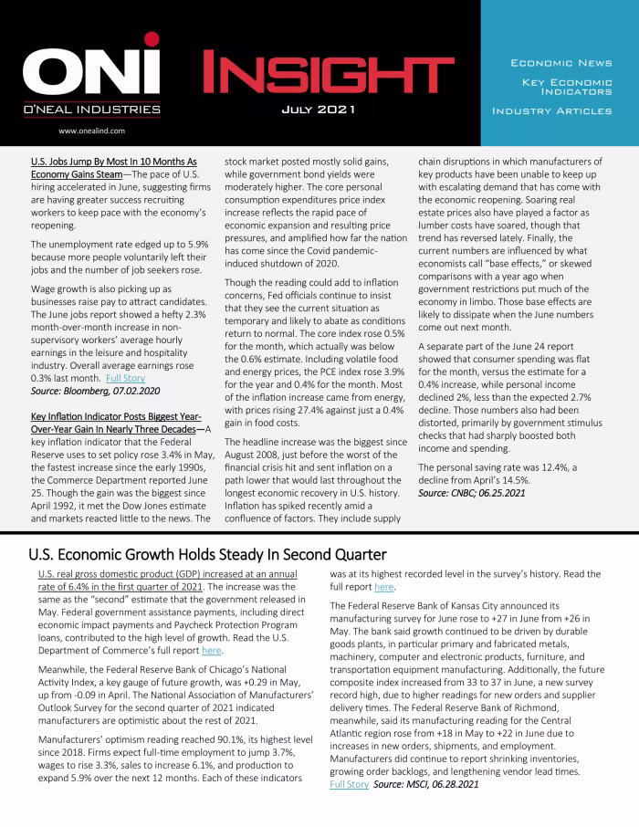 ONI INSIGHT JULY, 2021